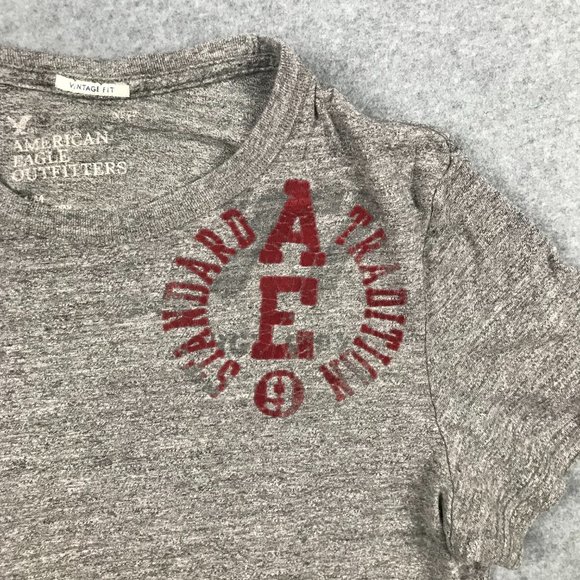 American Eagle T Shirt Mens Medium Gray Vintage Fit Short Sleeve Cotton - Picture 2 of 10
